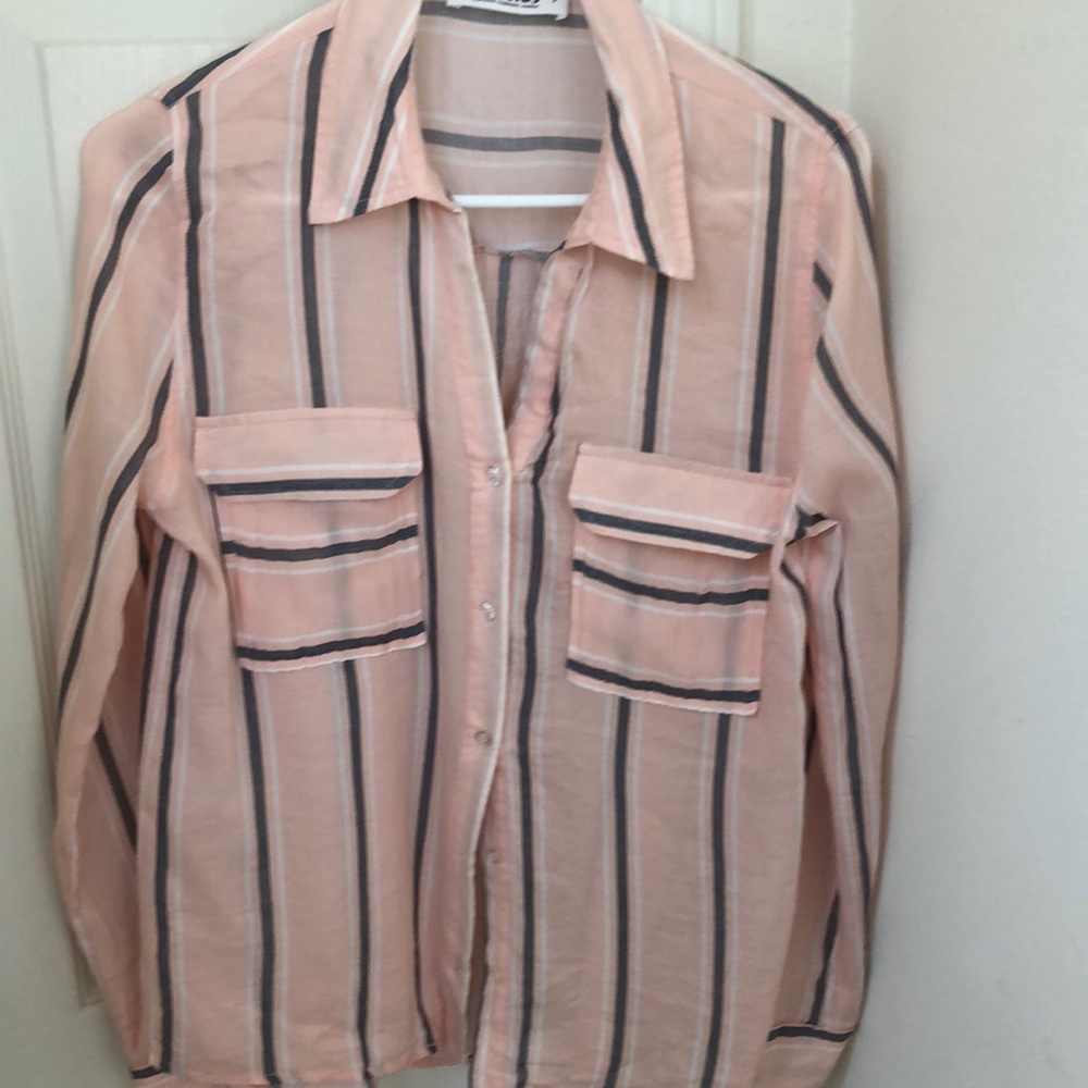 Cookies button up striped top